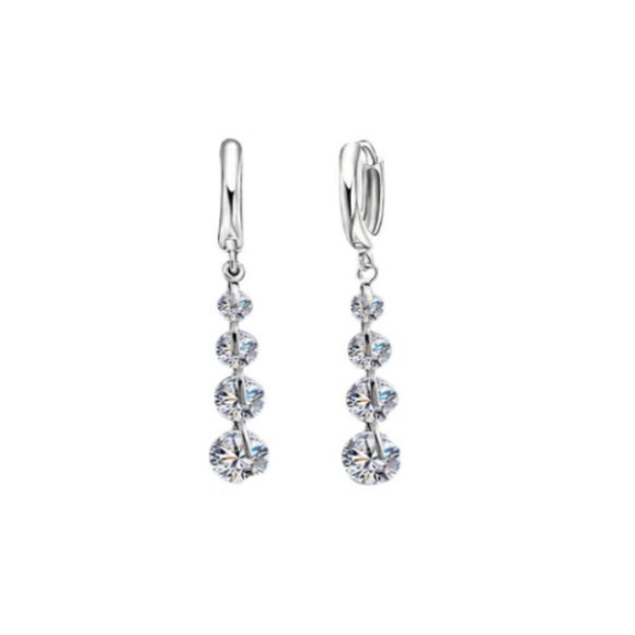 💎 Drop 925 Sterling Silver Earrings And Necklace Set Bundle Tear Drop - Picture 3 of 4